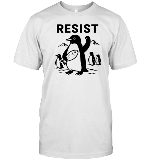 Penguins Resist Printed Round  Classic Men's T-shirt